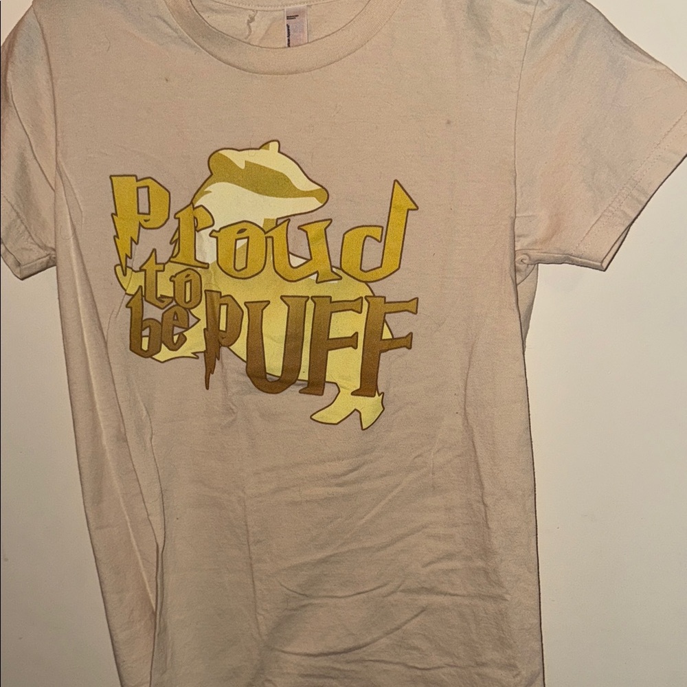 American Apparel Cream Tee with Yellow Graphic